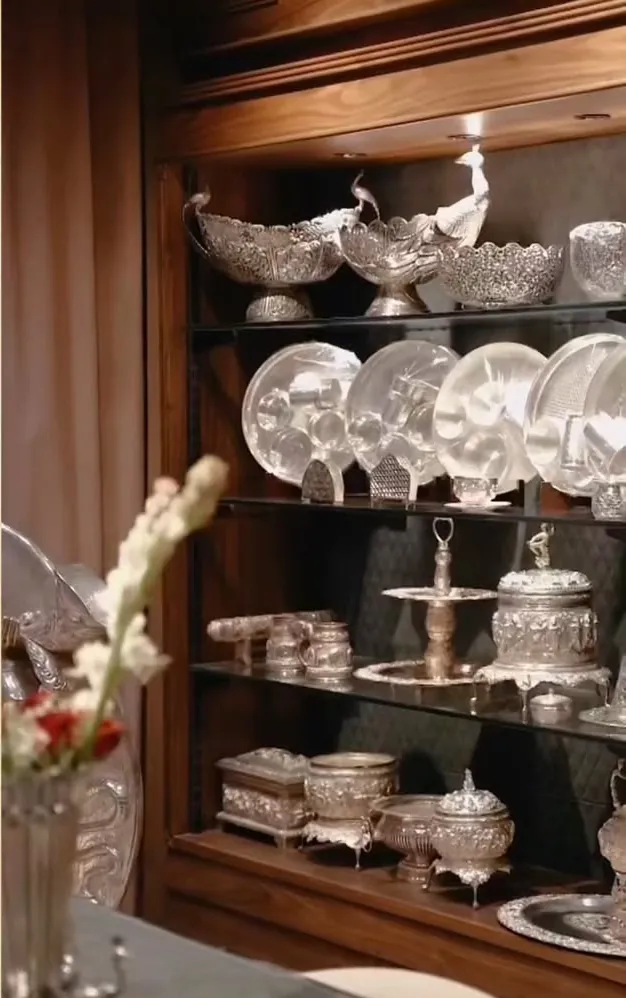 Silver displayed at the studio